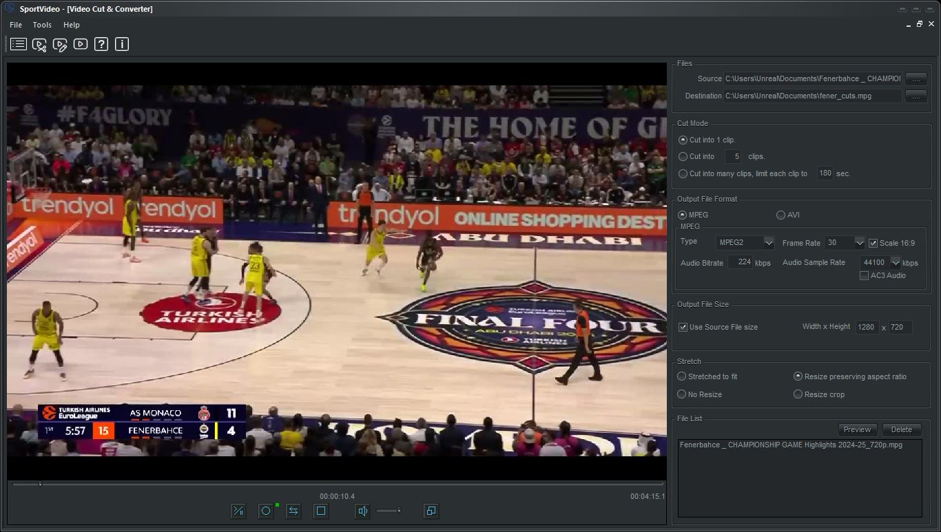 SportVideo - Video Cut, Video Edit and Video Analysis software